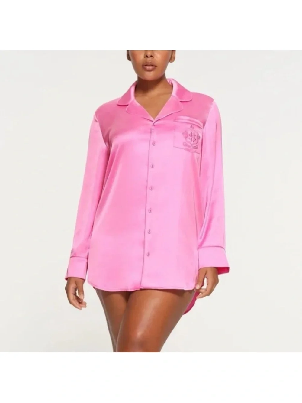 Rare SKIMS Hotel Collection Orchid Pink Satin Sleep Dress Plus size 3x